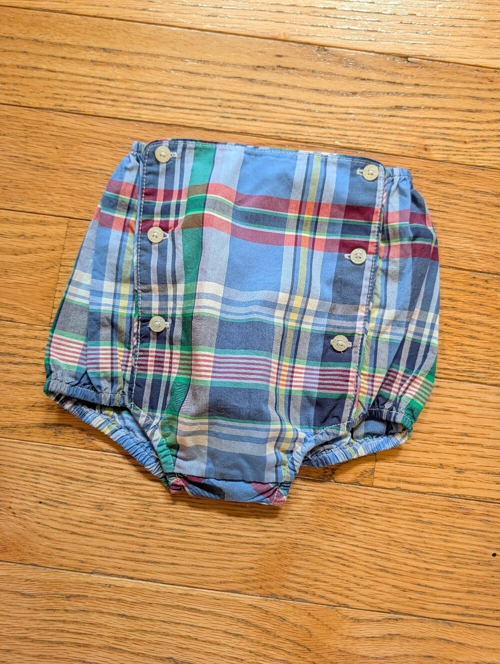 Ralph Lauren RL Plaid Baby Bloomers Dipaper Cover Infant Designer Blue Green Red